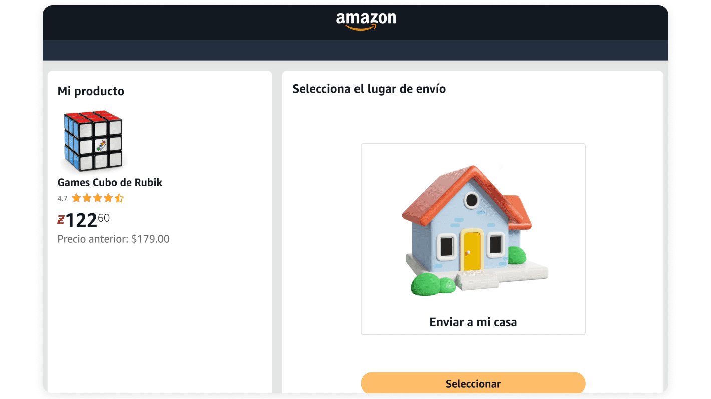 Empaqueta los productos — pantalla 2