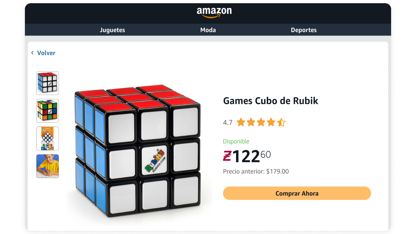 Realiza una compra — pantalla 2