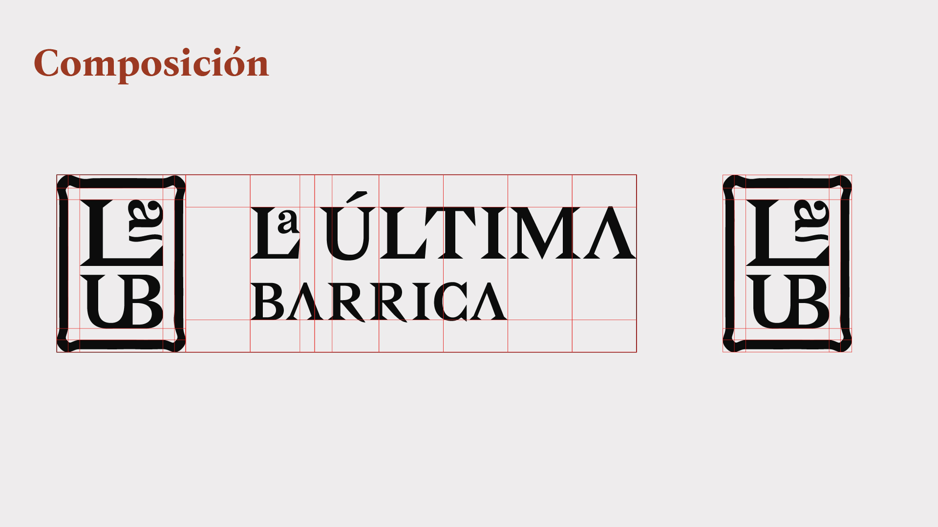 La Última Barrica — composiciones horizontal y vertical del logotipo