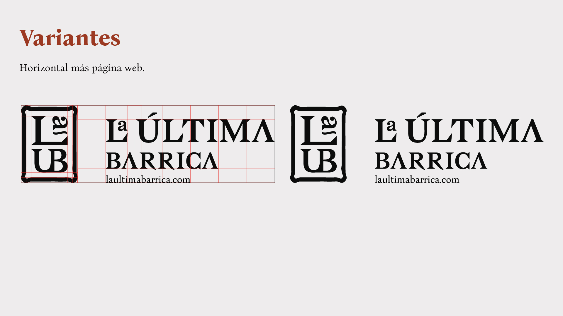 La Última Barrica — variantes del logotipo 1
