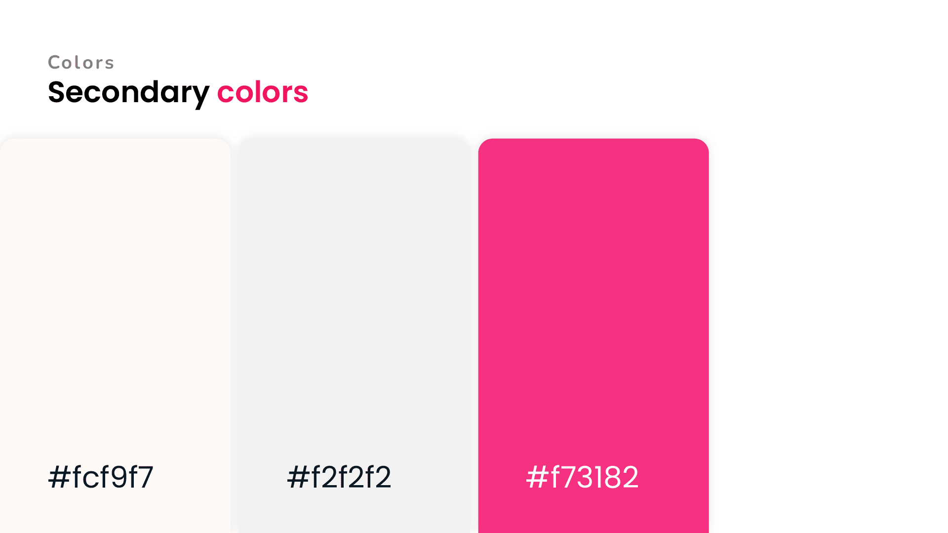 PoshPup — paleta de color secundaria