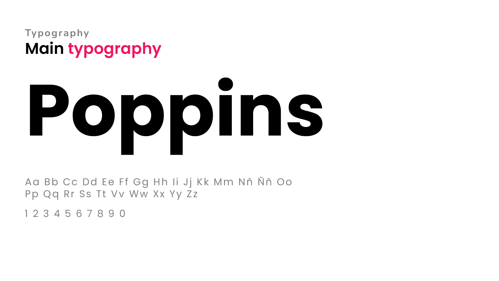 PoshPup — tipografía principal, Poppins