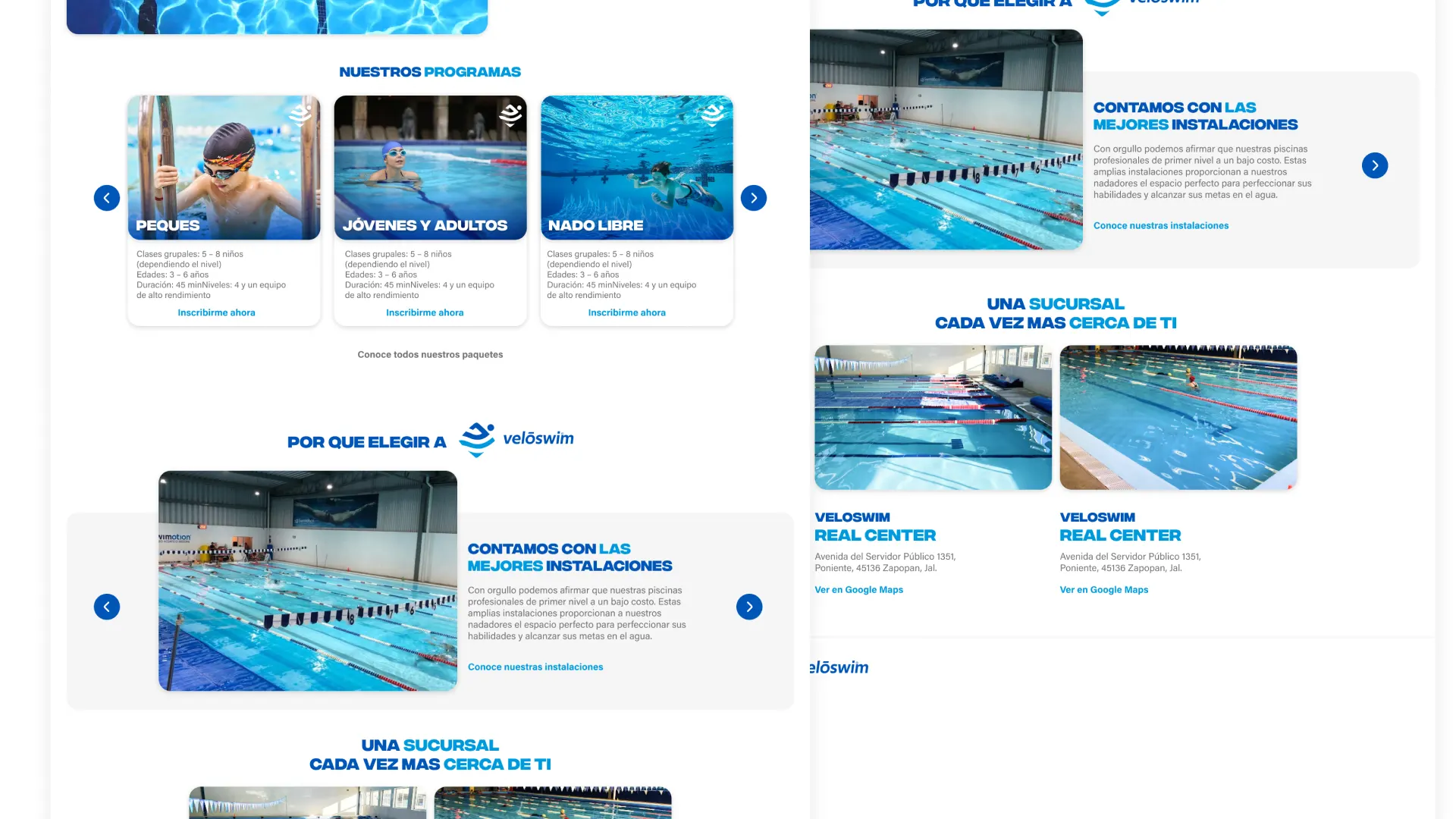 Veloswim — pantalla 3