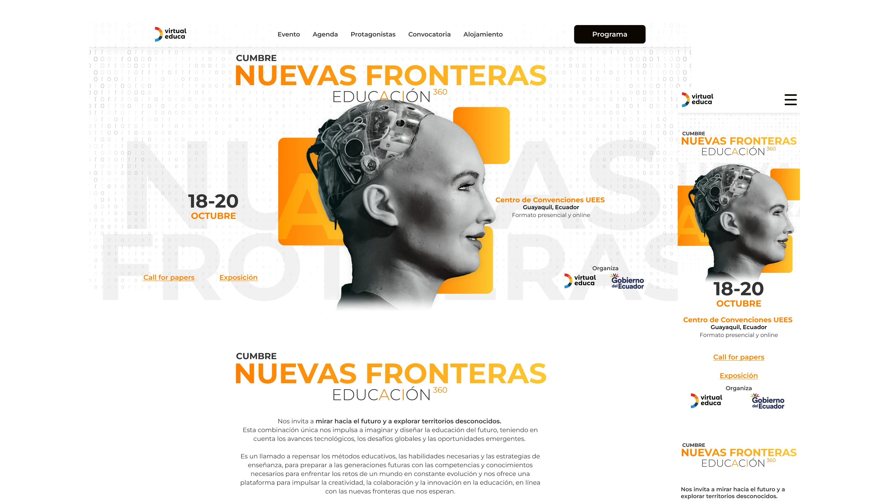 Virtual Educa — pantalla 1