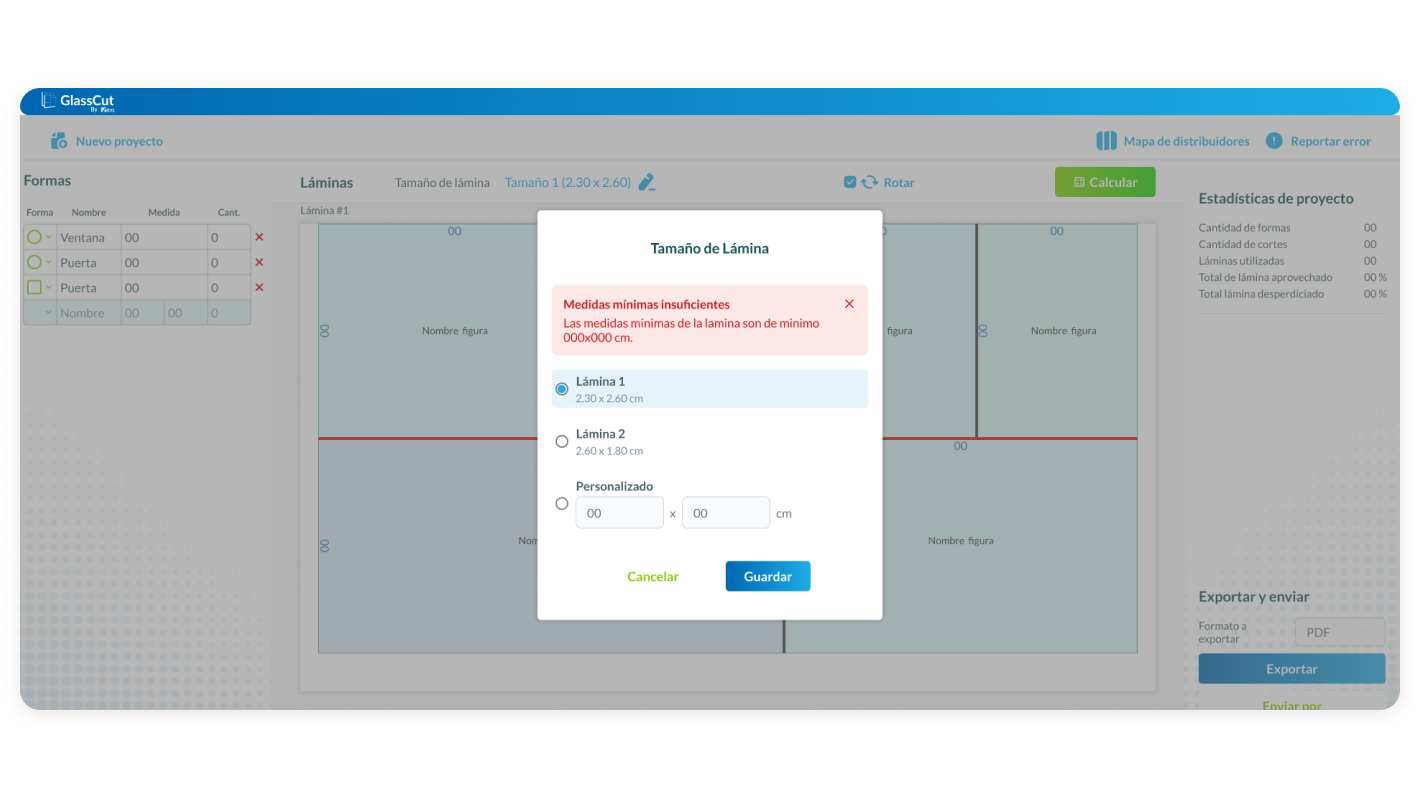Vitro Optimizer — panel 3 exportación