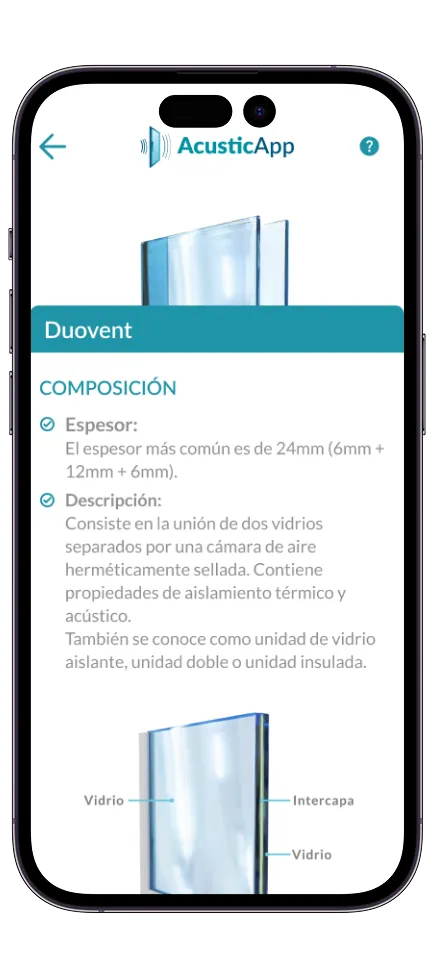 Acustic App — ficha técnica del producto