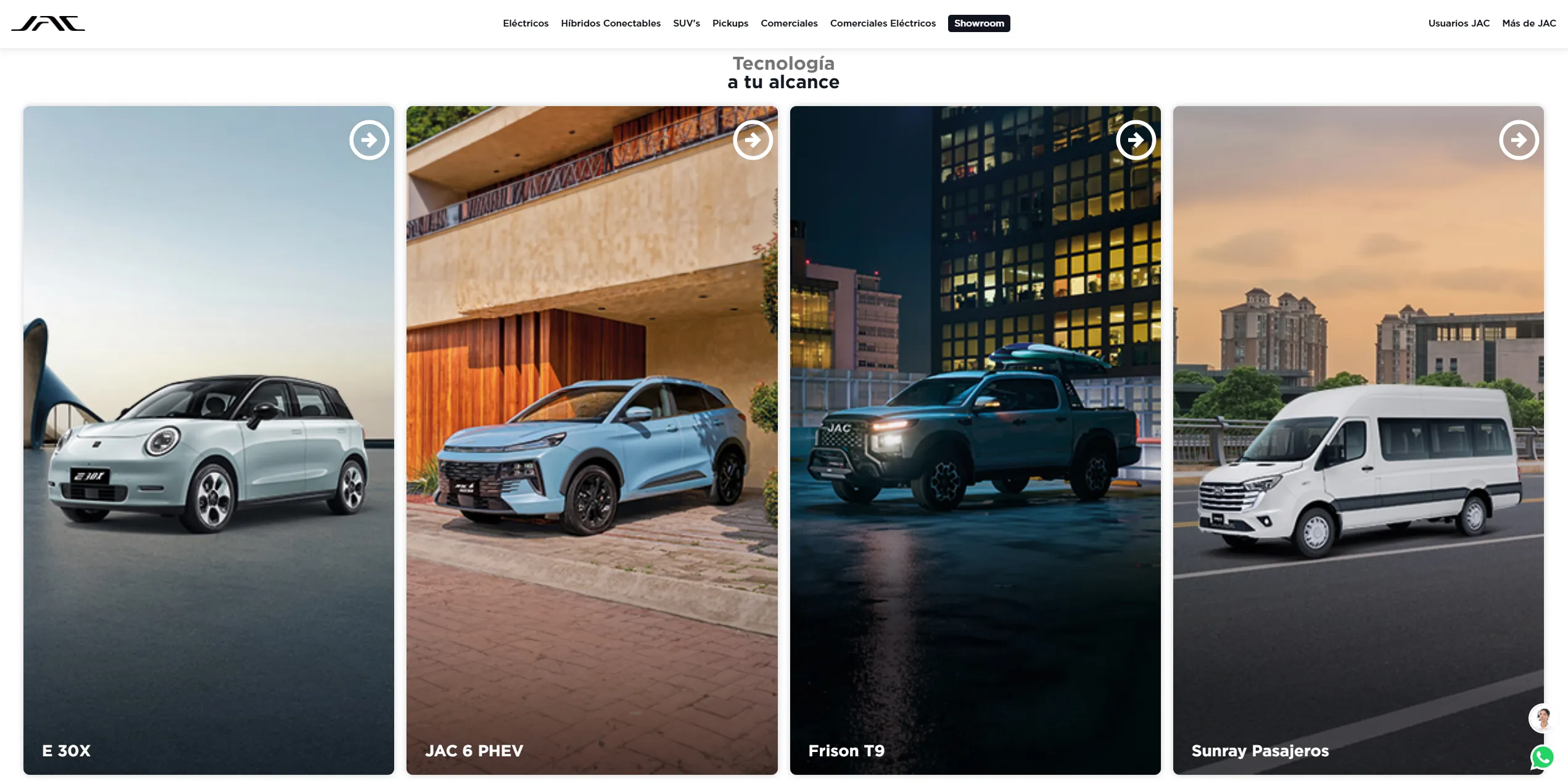 JAC México — escaparate de modelos y tecnología